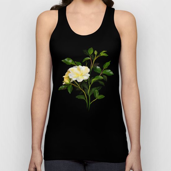 Yellow Watercolor Rose Unisex Tank Top