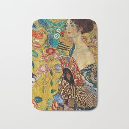 Gustav Klimt Lady With Fan Bath Mat