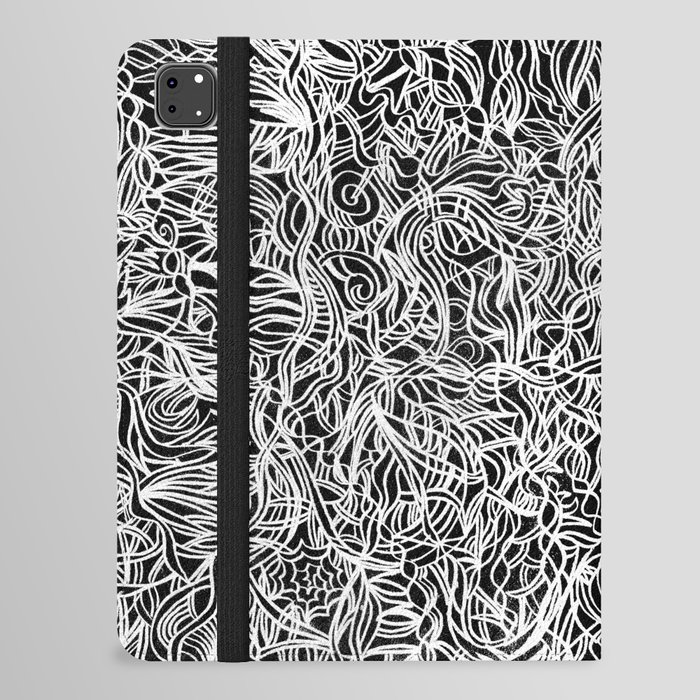 White and Black iPad Folio Case
