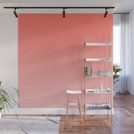 Living Coral Pink Ombre Gradient Pattern Wall Mural