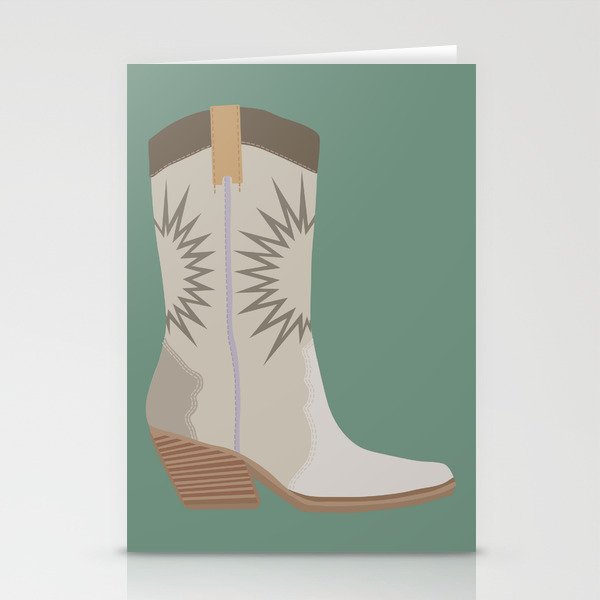 Boots (green) Stationery Cards