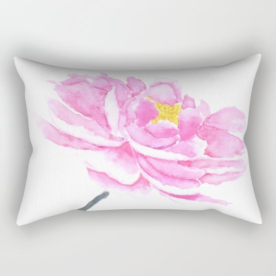 pink peony Rectangular Pillow