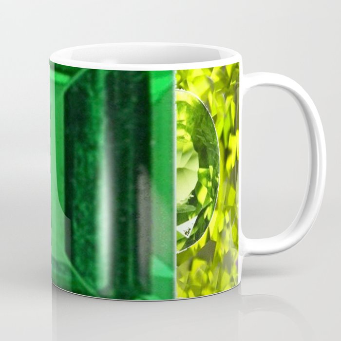 EMERALDS &  LIME GREEN PERIDOT GEMS BIRTHSTONES Coffee Mug