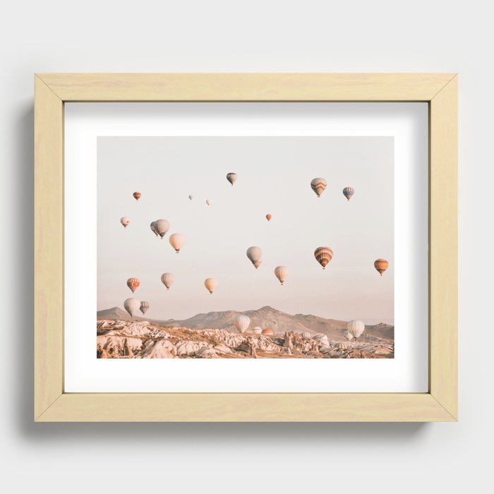 Hot Air Balloons in Sunrise | Horizontal Recessed Framed Print