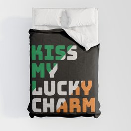 Kiss My Lucky Charm St Patrick's Day Comforter