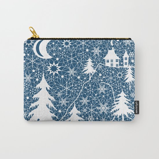 New year's design. Lace fabric . Carry-All Pouch