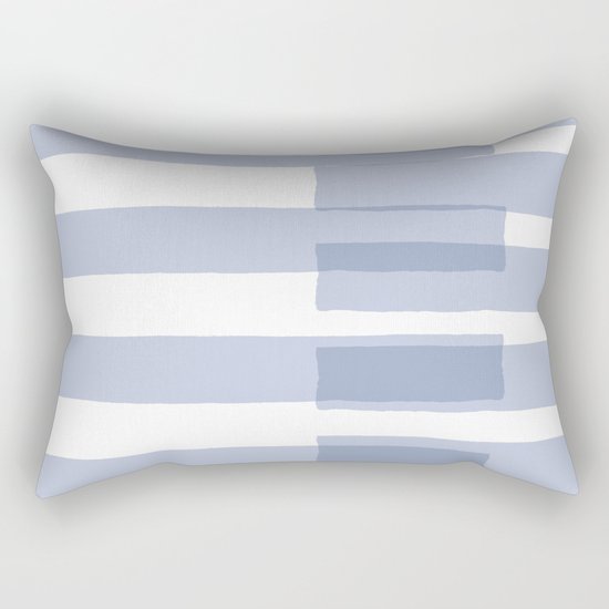 Big Stripes in Light Blue Rectangular Pillow