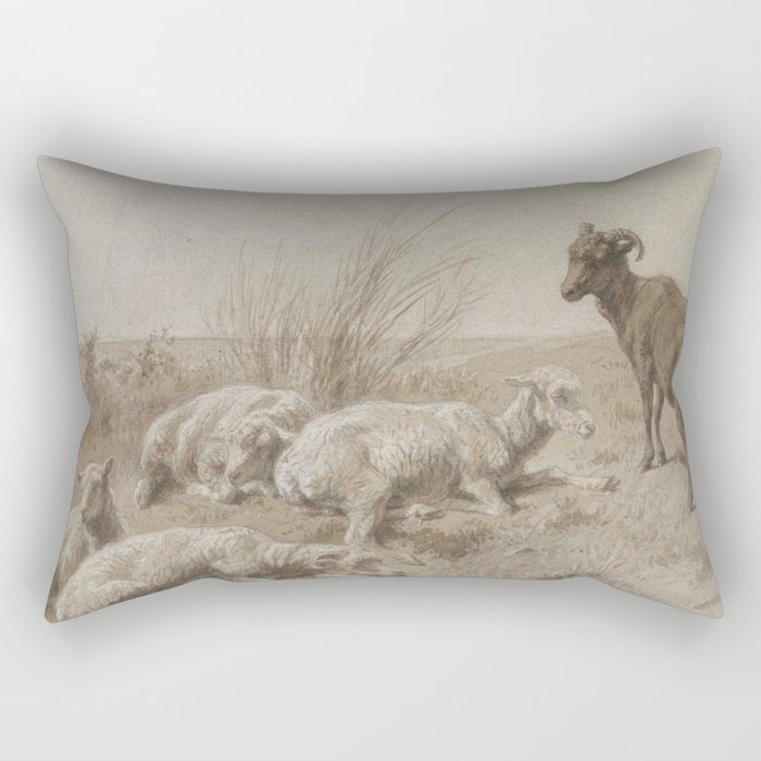 Rosa Bonheur, Sheep, Mouton Rectangular Pillow