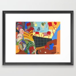 A popular cafe Framed Art Print