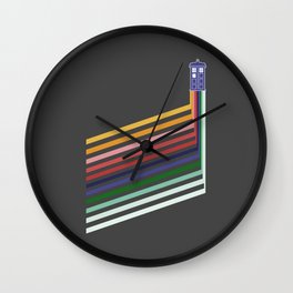13th Doctor Retro Diagonal Stripes Wall Clock