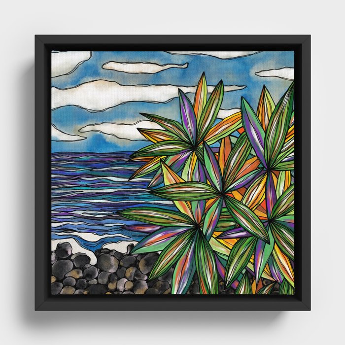 Bargara Beachscape Framed Canvas