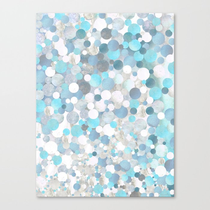 Blue And White Abstract Modern Art - Cool Breeze Canvas Print