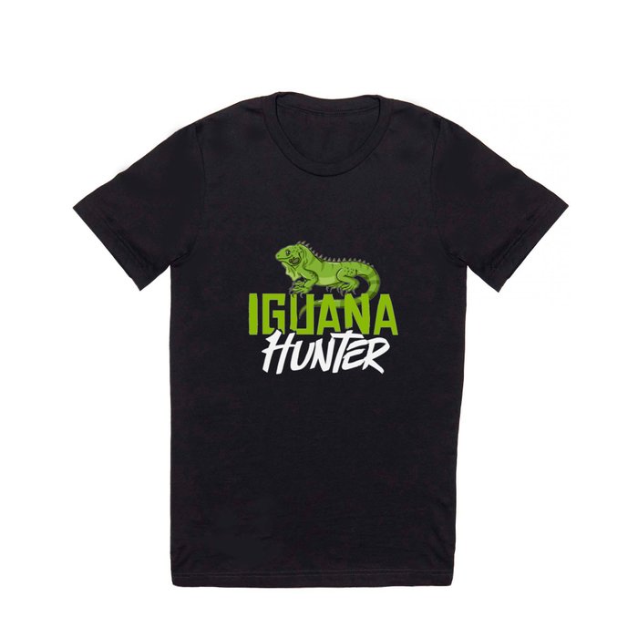 Green Iguana Lizard Cage Hunting Reptile T Shirt