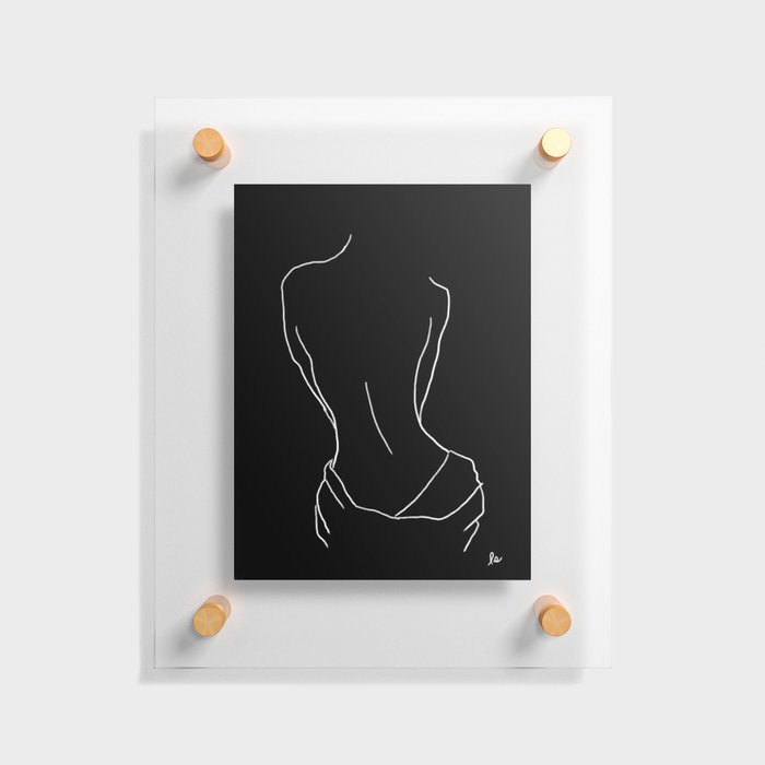Female Curves (lounging after a bath) Floating Acrylic Print