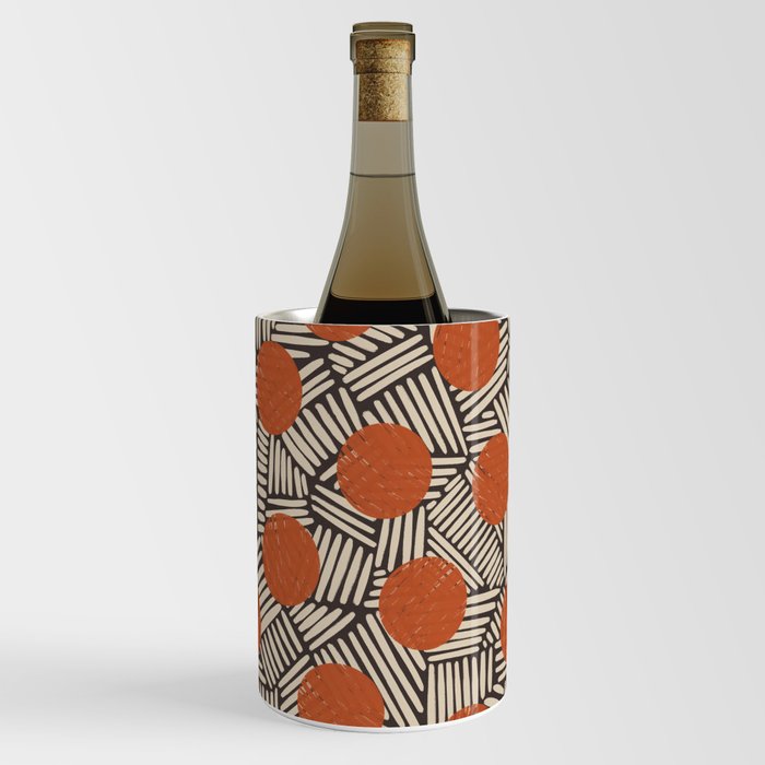 Neutral Abstract Pattern #1 Wine Chiller