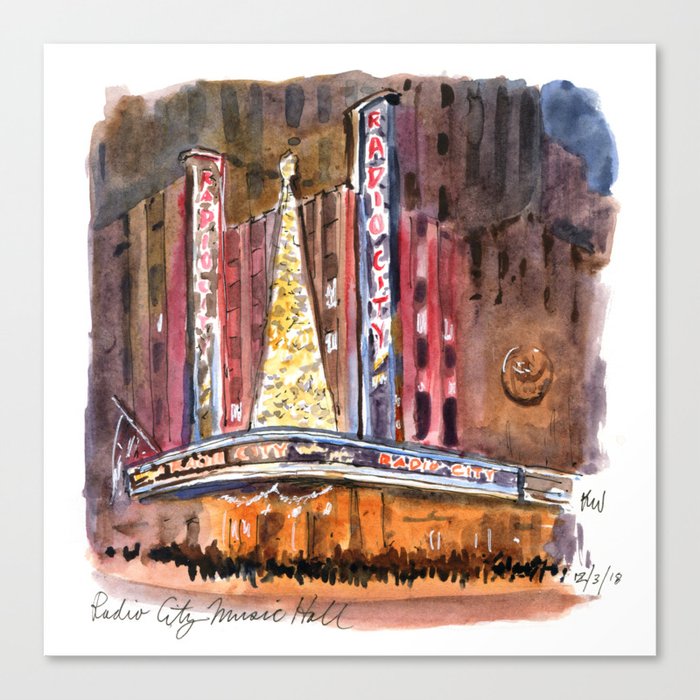 Radio City Music Hall at Christmas Canvas Print
