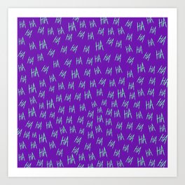 Crazy Harara Purple Art Print