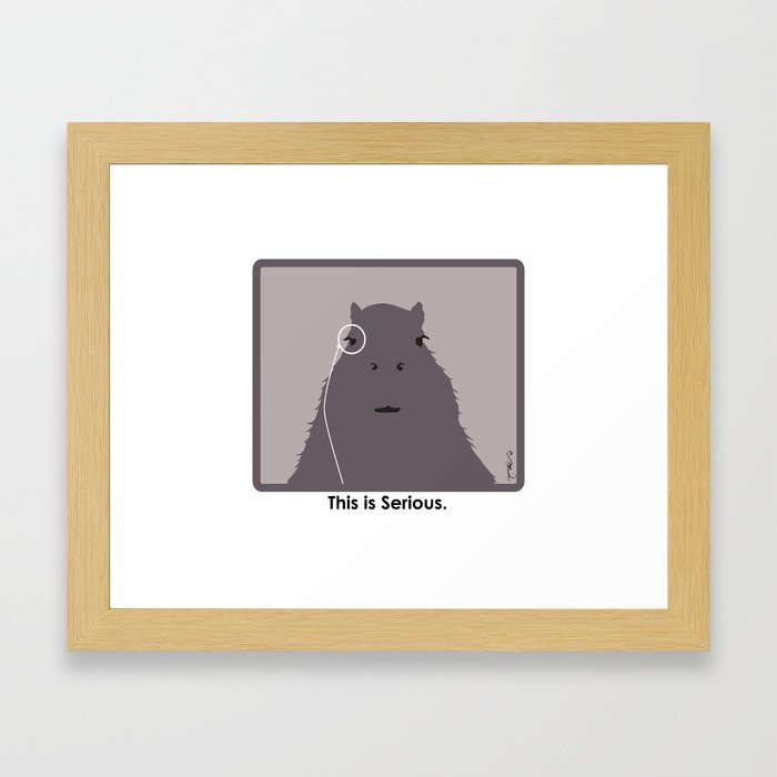 Professor Capybara III Framed Art Print