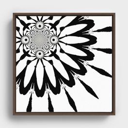The Modern Flower White & Black Framed Canvas