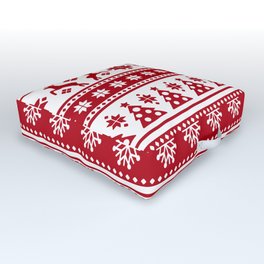 Christmas Holiday Nordic Pattern Cozy Outdoor Floor Cushion