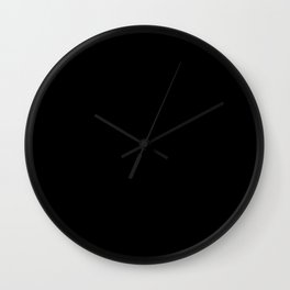 Solid Black Color Wall Clock