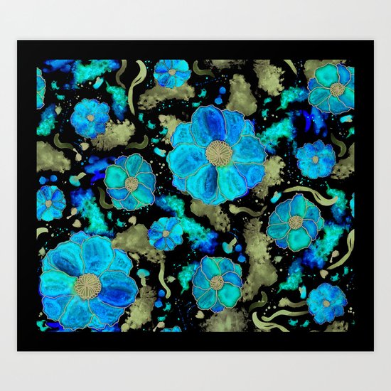 Painted Poppies Art Print