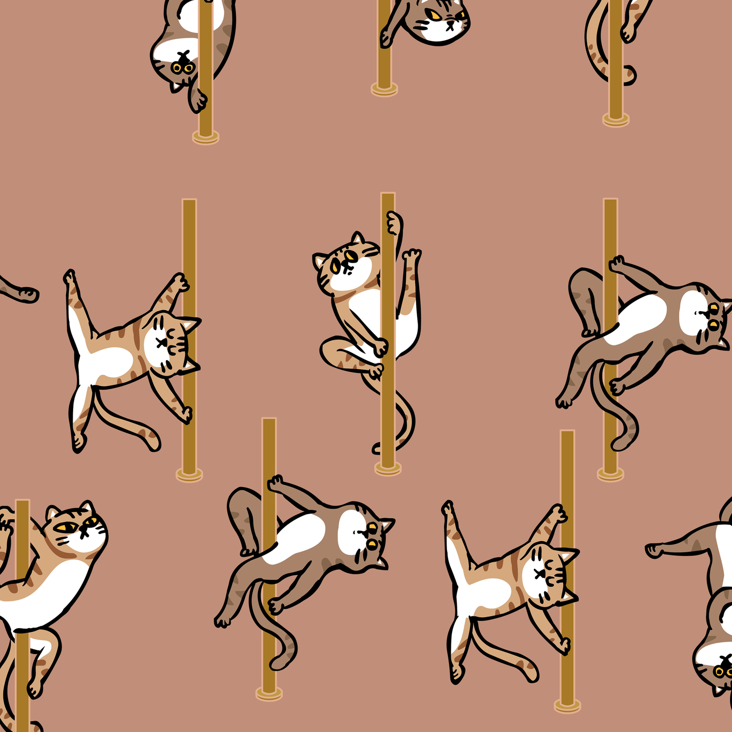 Cats Pole Dancing Club Leggings By Huebucket Society6