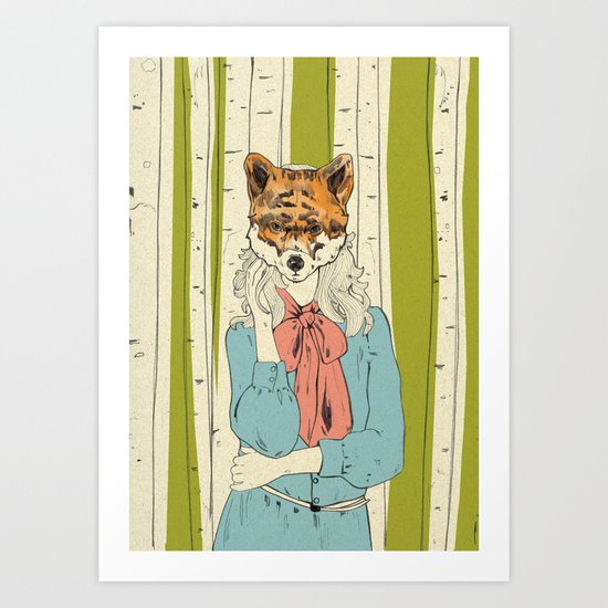 Foxy lady Art Print