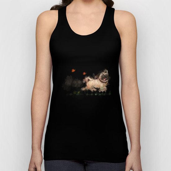 The Furminator pug watercolor like art Unisex Tank Top