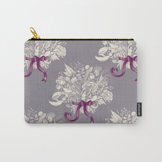 Undersea Victorian - gray Carry-All Pouch