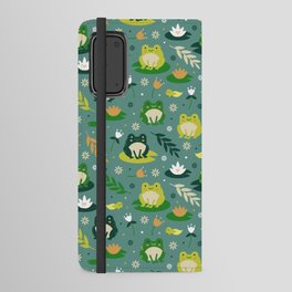 Cute little frogs pond pattern Android Wallet Case