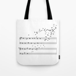 Natural Musical Notes Tote Bag
