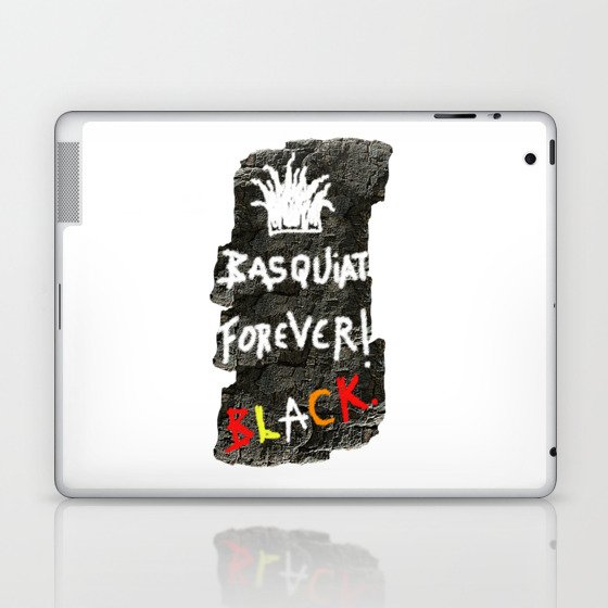 Basquiat forever. Black. Graphic Design.Hybrydus. Laptop & iPad Skin