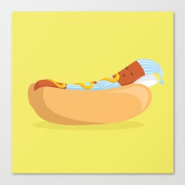 sleeping hotdog Canvas Print