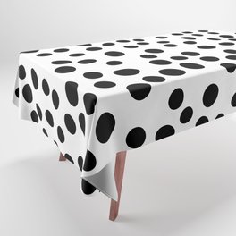 Dalmatian Spots Black and White Modern Print Tablecloth