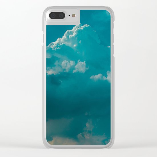 up in the clouds Clear iPhone Case