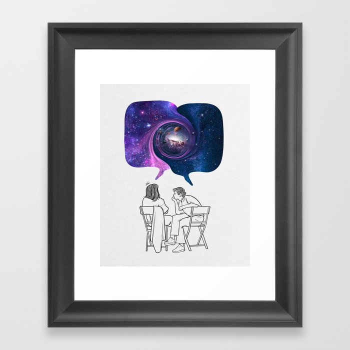 Melted conversation. Framed Art Print