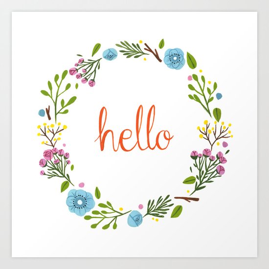 Hello Art Print