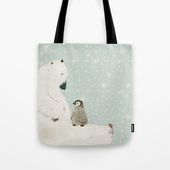 penguin and bear Tote Bag