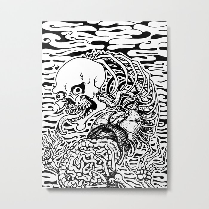 Bone Snake Metal Print