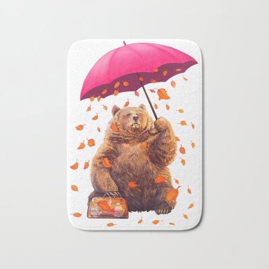 autumn bear Bath Mat