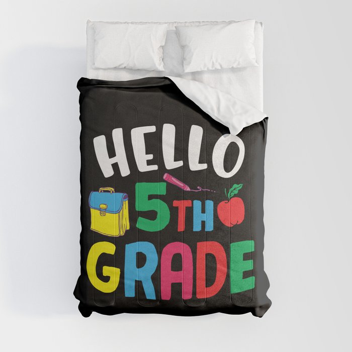 Hello 5th Grade Back To School Comforter