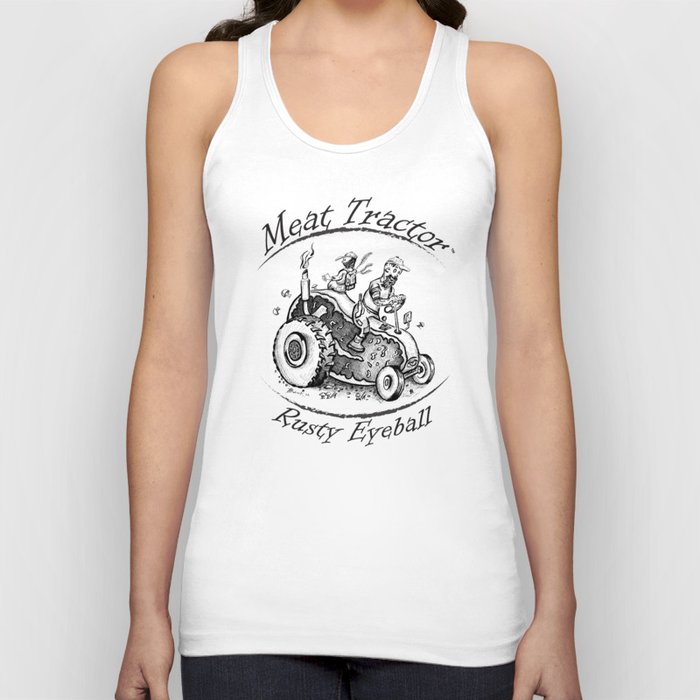 Meat Tractor BW Tank Top