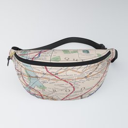 Map of the New York city subway system, Union Dime Savings Bank 1954 Fanny Pack