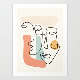 Abstract Faces 31 Art Print