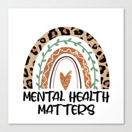Mental health Teacher graphic design art Canvas Print