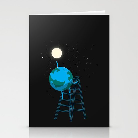 Reach the moon Stationery Cards