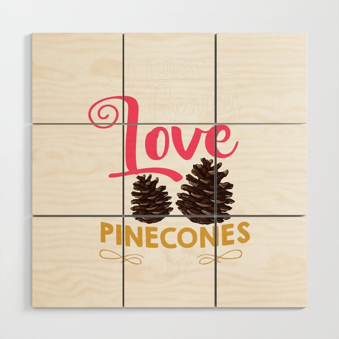 Pinecone Pine Cones Tree Wreath Wood Wall Art