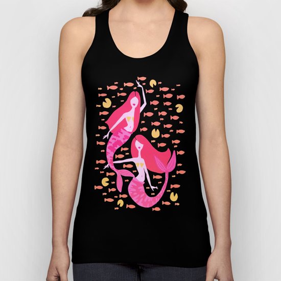 Koi Mermaids – Peach Palette Unisex Tank Top