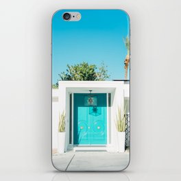 Blue Door in Palm Springs, California Photo - Architecture Photography - Mid Century Modern iPhone Skin